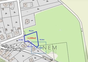 Stavební pozemek pro bydlení, 1239 m2 - Otmíče, ev.č. 00380 - 5