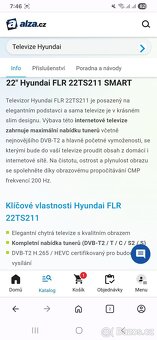 Prodám smart TV Hyundai 22 palcu - 5