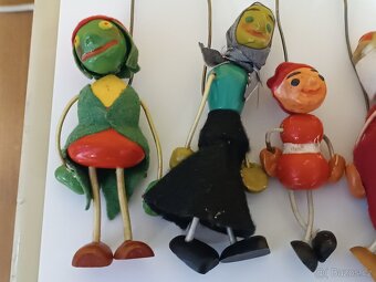 Staré retro loutky, hračky - 9 ks - 5