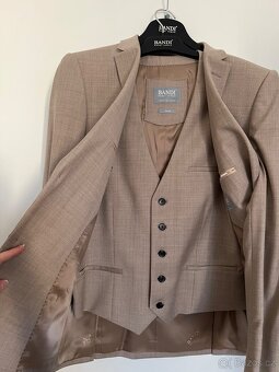 Pánský svatební oblek BANDI Pontarelli Sabbia (Slim Fit) - 5