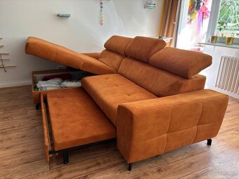 Rozkládací gauč sedačka pohovka s úložným prostorem - 5