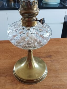 ART DECO STAROŽITNÁ PETROLEJKA AUGUSTA BRENNER, FRANCIE 1920 - 5