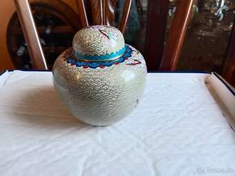 Pěkná smaltovaná doza- Cloisonné - 5