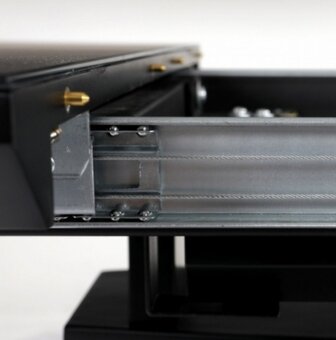 HT-420 rozkládací jídelní stůl v elegantní černé - 5