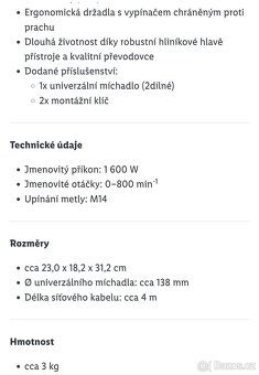 Elektrické Mychadlo Parkside 1600W - 5