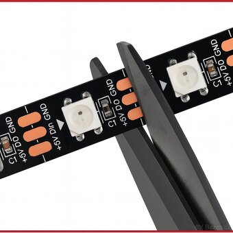 LED pásek 5m WS2812B RGB + IC – USB, adresovatelný - 5