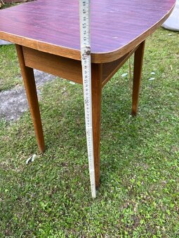 Retro dřevěný stůl s úložným prostorem - 5