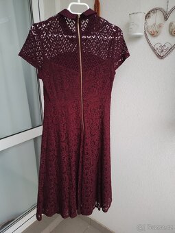 Krásné krajkové šaty s límečkem Dorothy Perkins vel. 40 - 5