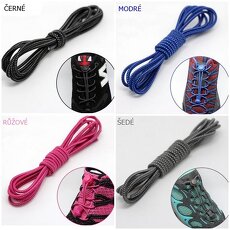 Stahovací tkaničky, gumičky do bot univerzální - různé barvy - 5