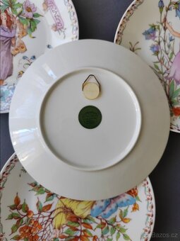 Exkluzivní sada 4 porcelánových talířů s vílími (Luisenburg) - 5
