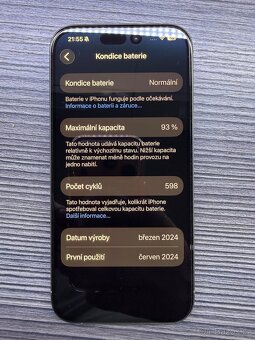 iPhone 15 pro 256 GB ❗️TOP STAV❗️ - 5