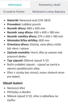 Kuchyňský dřez - dvojdřez - 5