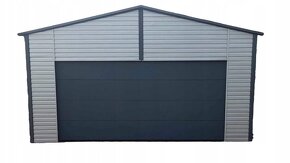 Plechová garáž 6m x8,5m - sekční vrata. - 5