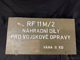 Vojenská sada - plynová maska, filtry, brašny a bedna, - 5