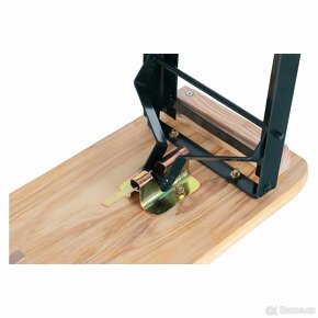 Mini lavička /stolička , dřevo/kov. skládací - 5