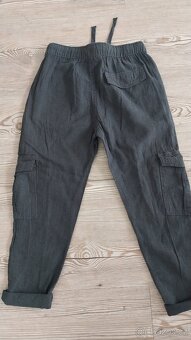 Nově lněné kalhoty H&M, vel. 122 - 5