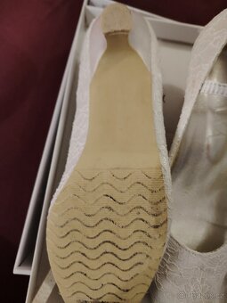 Bílé svatební/plesové lodičky vel.40 - 5