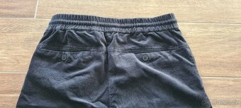 Pánské černé manšestrové kalhoty Zara - 5