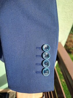 Společenský pánský oblek vel. 46/182 - modrý - 5