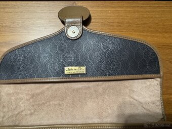 Christian Dior,Vintage Honeycomb Pattern Leather Shoulder Ba - 5