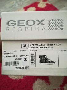 Prodám nové fialové boty zn. Geox, velikost 35 - 5