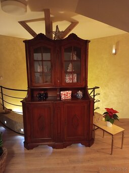 Starožitný kredenc-komoda -vitrina - 5