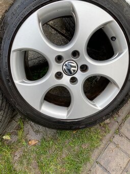Alu disky + pneu 4ks Vw golf gti 7,5x17h2 et 51 - 5