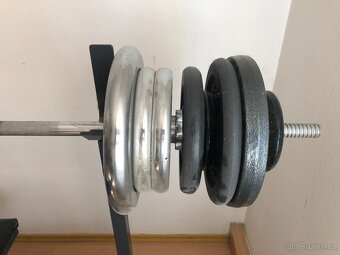 Lavice na bench press + sada činek 100 kg - 5