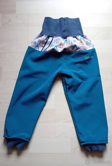 UNUO softshell kalhoty s fleecem Basic bagry 98/104 - 5