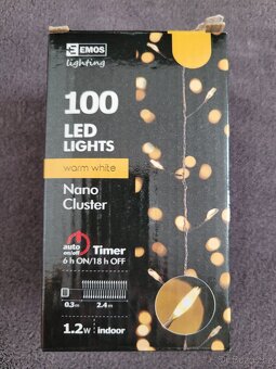 Nano řetěz EMOS ZY2044 100 LED ježek 2,4m - teplá bílá - 5
