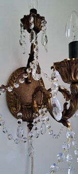 Starožitné velké nástěnné, párové lampy, 1940 - 5