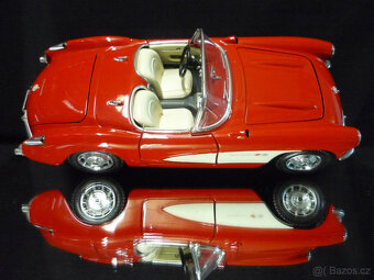 Chevrolet Corvette 1957 červený Bburago 1/18 - 5