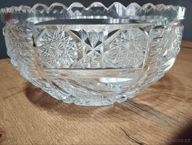 Broušené sklo - mísa - 5