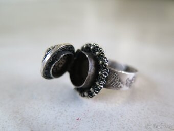 Stříbrný starožitný prsten - Egypt - 5