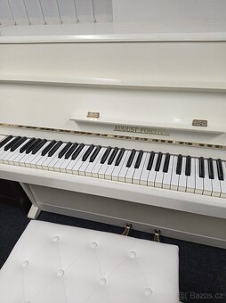 Piano, pianino, klavír bílý Petrof- Forster - 5