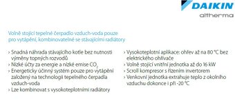 Tepelné čerpadlo Daikin vysokoteplotní, vč. TUV, 16 kW - 5