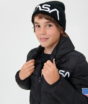 ☘️ 2x klučičí PŘECHODOVÁ BUNDA vel. 134 černá + modrá ☘️ - 5