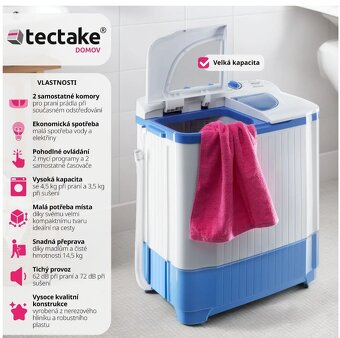 tectake pračka + ždímačka - 5