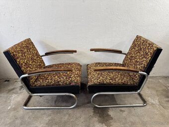 2x funkcionalistické křeslo Thonet S 411 - 5