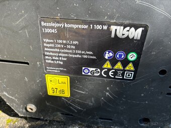 Kompresor bezolejový 1100w - 5