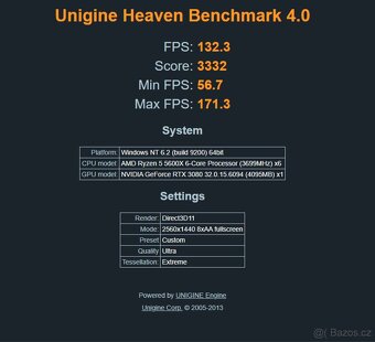 Herní PC - Ryzen 5 5600X / RTX 3080 / 32 GB / 1 TB NVMe - 5