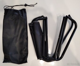 Nová mini skládací židle s pouzdrem černá folding chair - 5