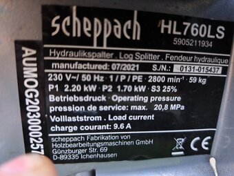 Prodám Štípač na dřevo Scheppach HL 760 LS - horizontální -7 - 5