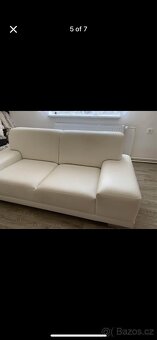 Bile kozenkove sedacky 2x - 5