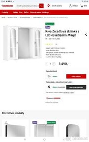 Zrcadlová skříňka s osvětlením a zásuvkou 230V - 5