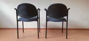 6 ks kancelářská/jídelní židle s područkami textil/plast - 5