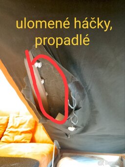 Rohová Sedačka + křeslo, vlastní odvoz, poškozeno - 5
