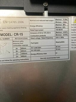 Peletová kamna ČR 15 - 5