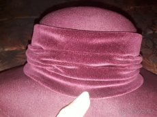 Vínový vlněný klobouk značky TONAK  – vel. 56 - 5