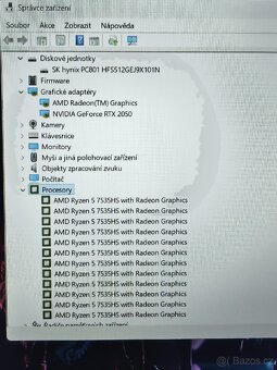 Herní 144hz notebook HP Victus ryzen 7535/16/2050/512 zaruka - 5